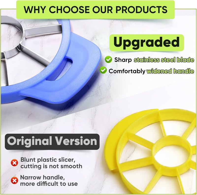 OOKUU Pineapple Corer Cutter, Stainless Steel Fruit Pineapple Peeler Slicer [Upgraded, Reinforced, Thicker Blade], Pineapple Core Remover with Measure Mark, for Diced Pineapple Ring (Blue) - Image 2